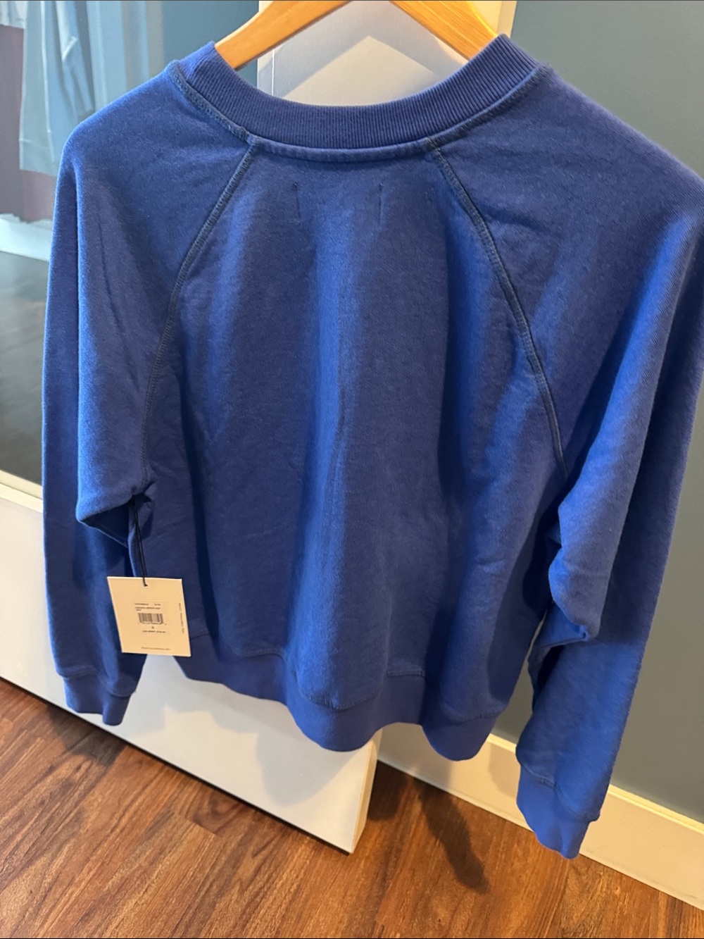 Blue 'Sundazed' Liberate Cropped Palm-Graphic Crewneck Sweatshirt - Picture 3 of 3